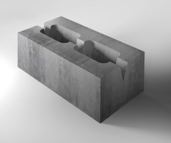 Кирпич бетонный вибропрессованный (серый)